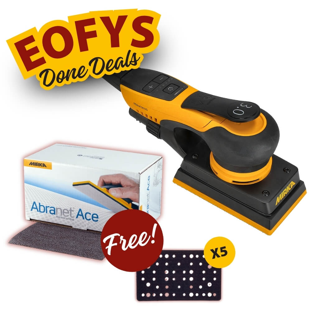 Mirka DEOS II 353CV + Abranet Ace Kit Best Abrasives