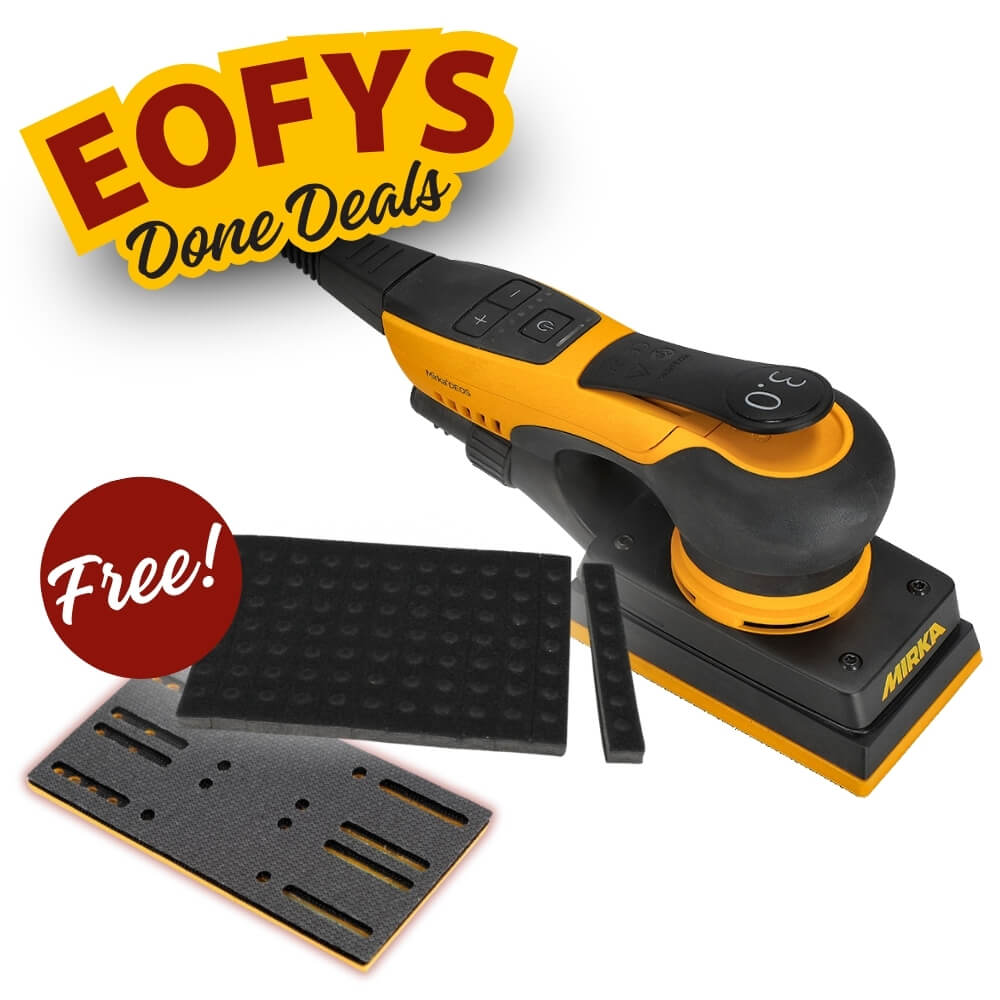 Mirka DEOS II 353CV + FREE Accessories Kit Best Abrasives