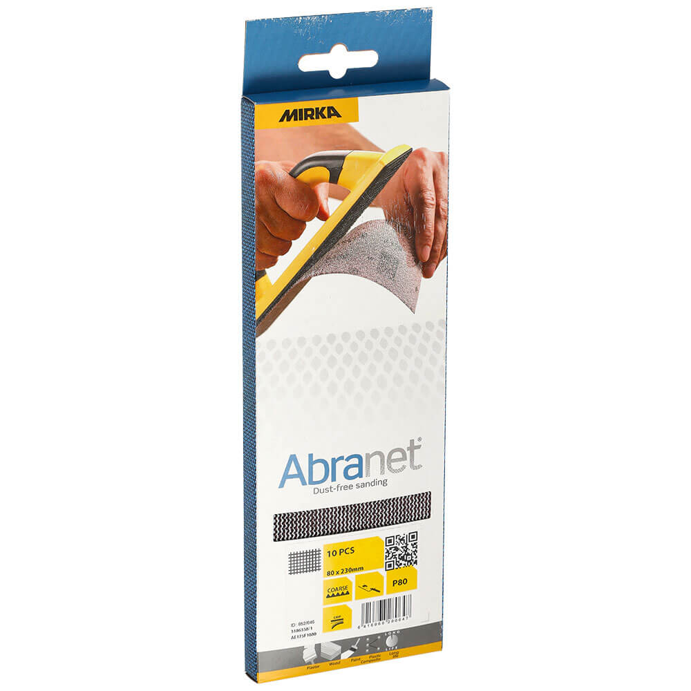 Mirka Abranet 80x230mm Abrasive Strips Grip P80 - 10 Pack Abranet