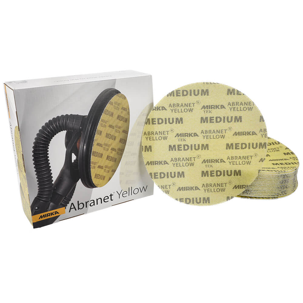 Mirka Abranet Yellow Net Abrasive 225mm Grip - 20 Pack Abranet Yellow