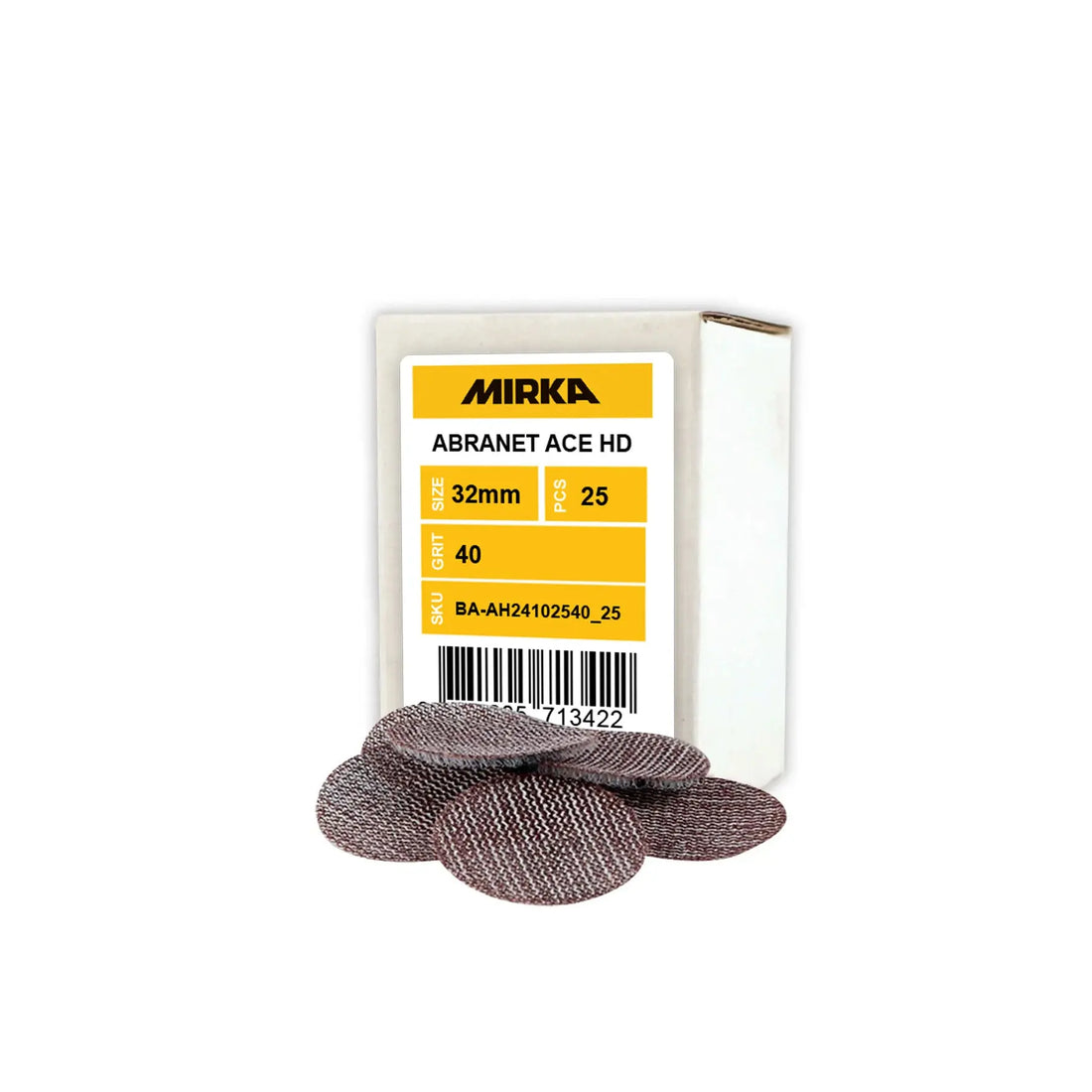 Mirka Abranet Ace HD Sanding Discs 32mm Grip - 25 Pack Abranet Ace HD