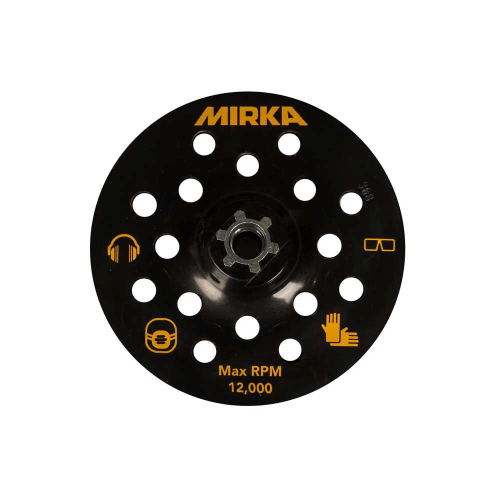 Mirka Backing Pad 125mm M14 Grip, 17H For Suction Hood Mirka
