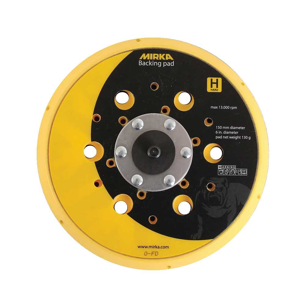 Mirka Backing Pad For Deros Sander, 150mm/6", Grip 48H - Hard Deros