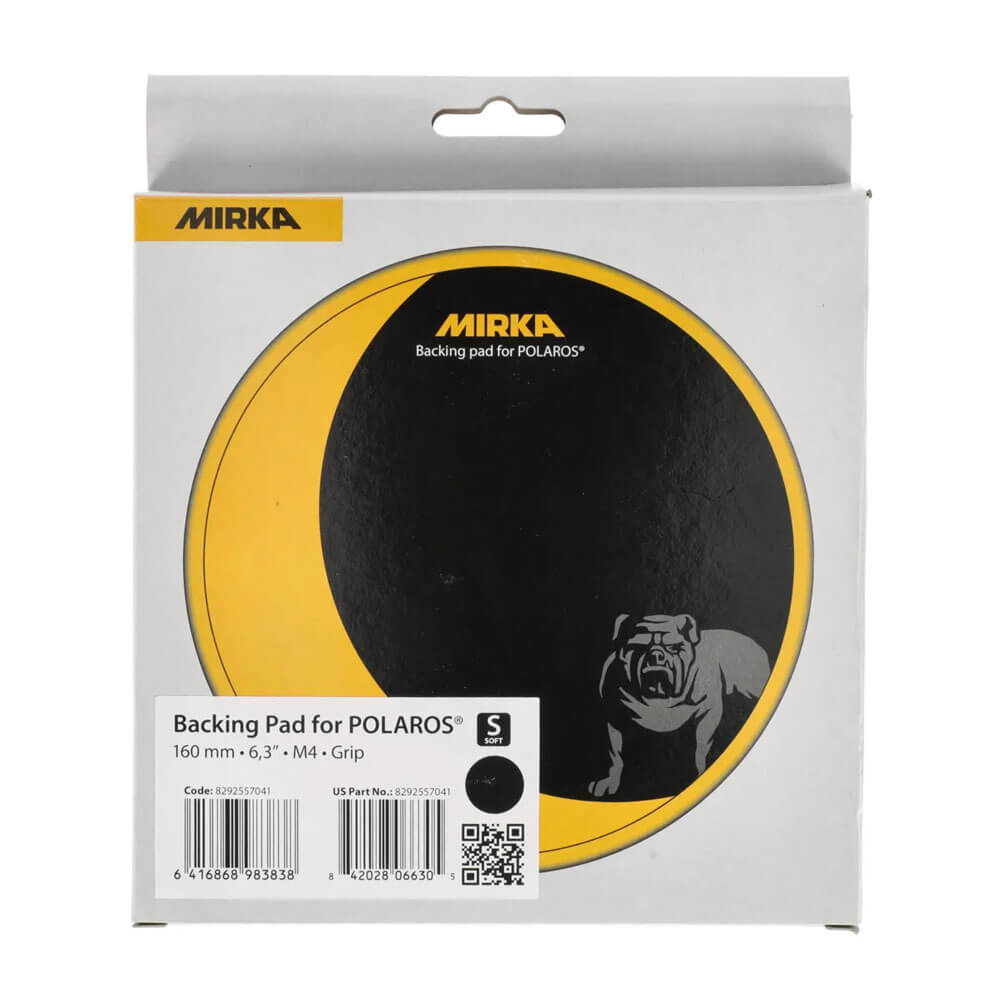 Mirka Backing Pad 160mm M4 Grip Soft for POLAROS Polaros
