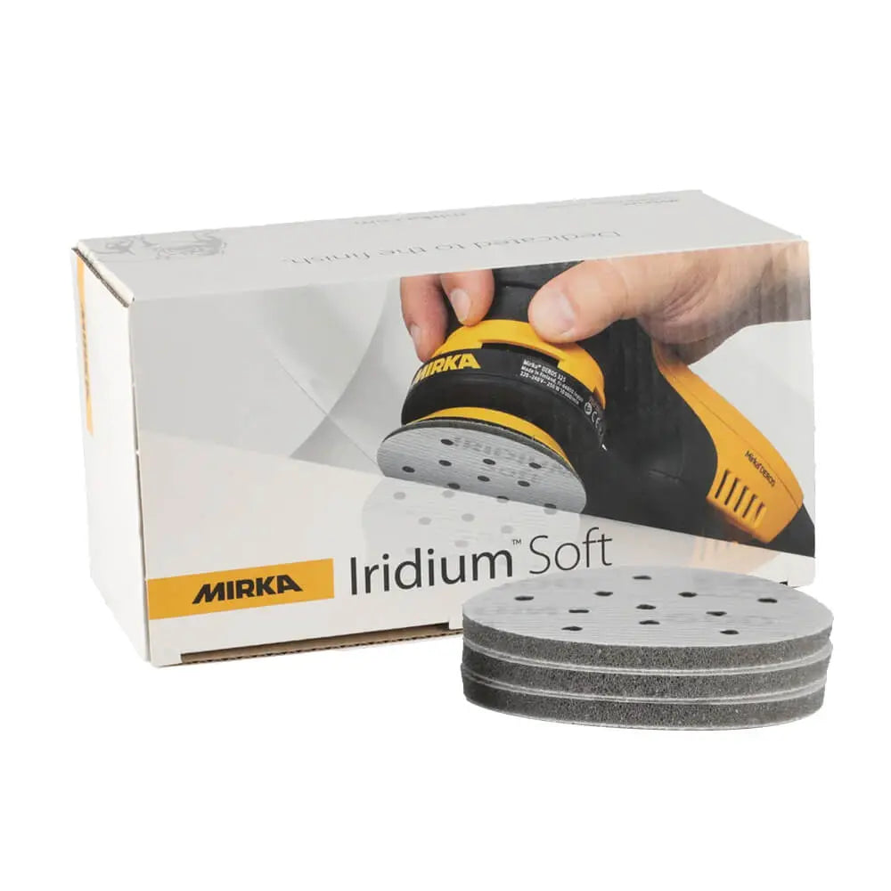 Mirka Iridium Soft Foam Abrasive 77mm Grip Multihole Iridium
