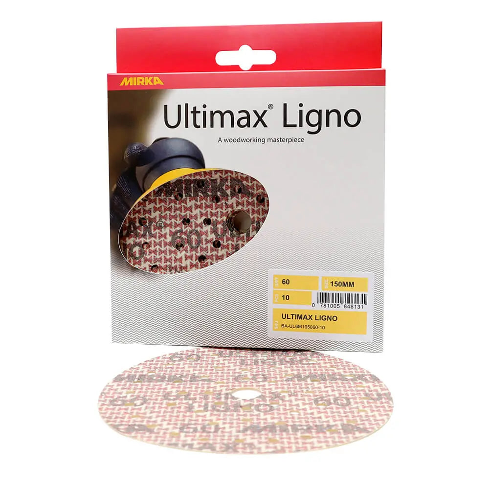 Mirka Ultimax Ligno Wood Sanding Discs - 150mm Grip, 10 pack Ultimax Ligno