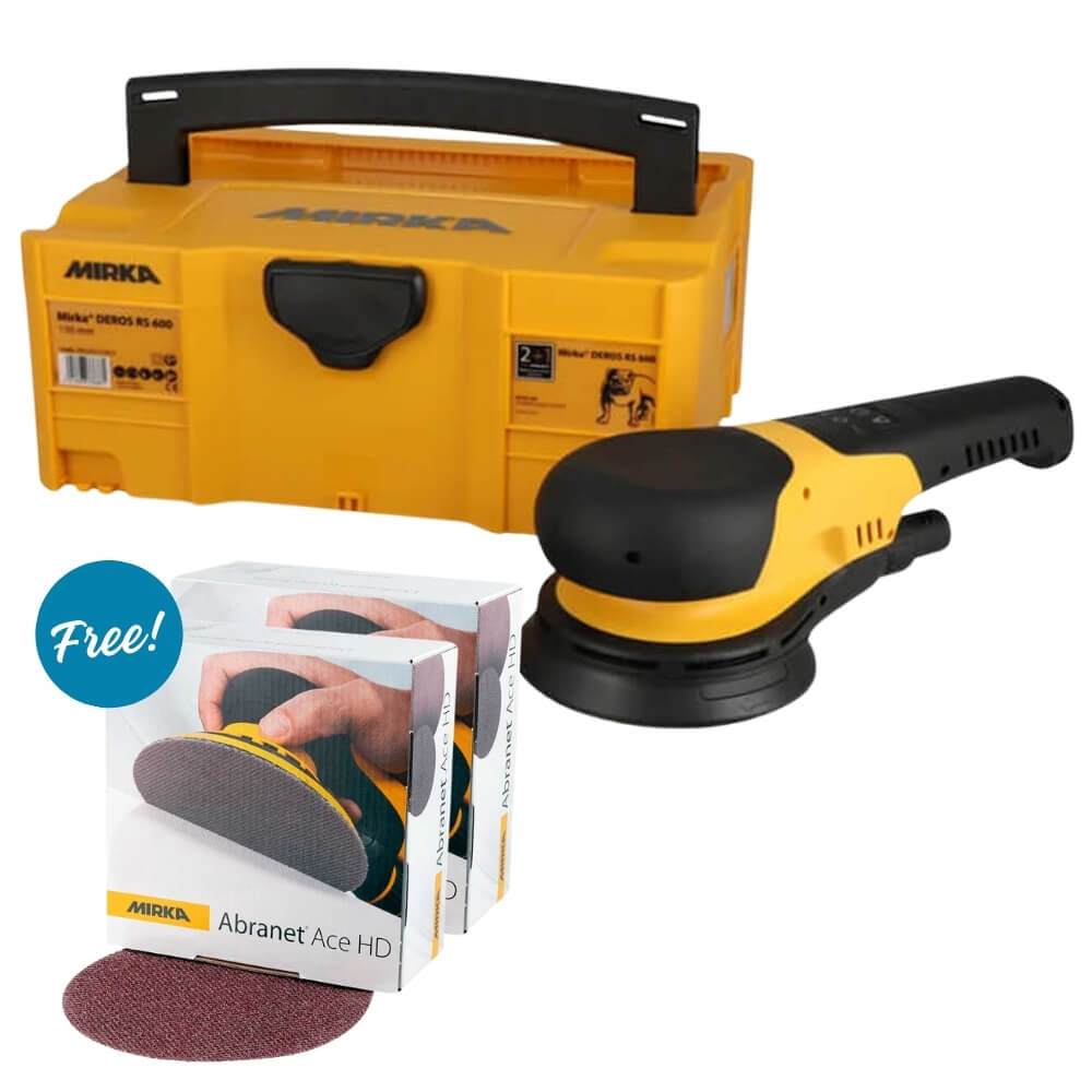 Mirka Deros RS 600 Sander + Abranet Ace HD Value Kit