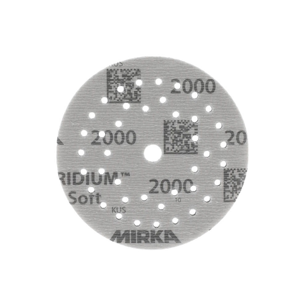 Mirka Iridium Soft Foam Abrasive 125mm Grip Multihole Iridium