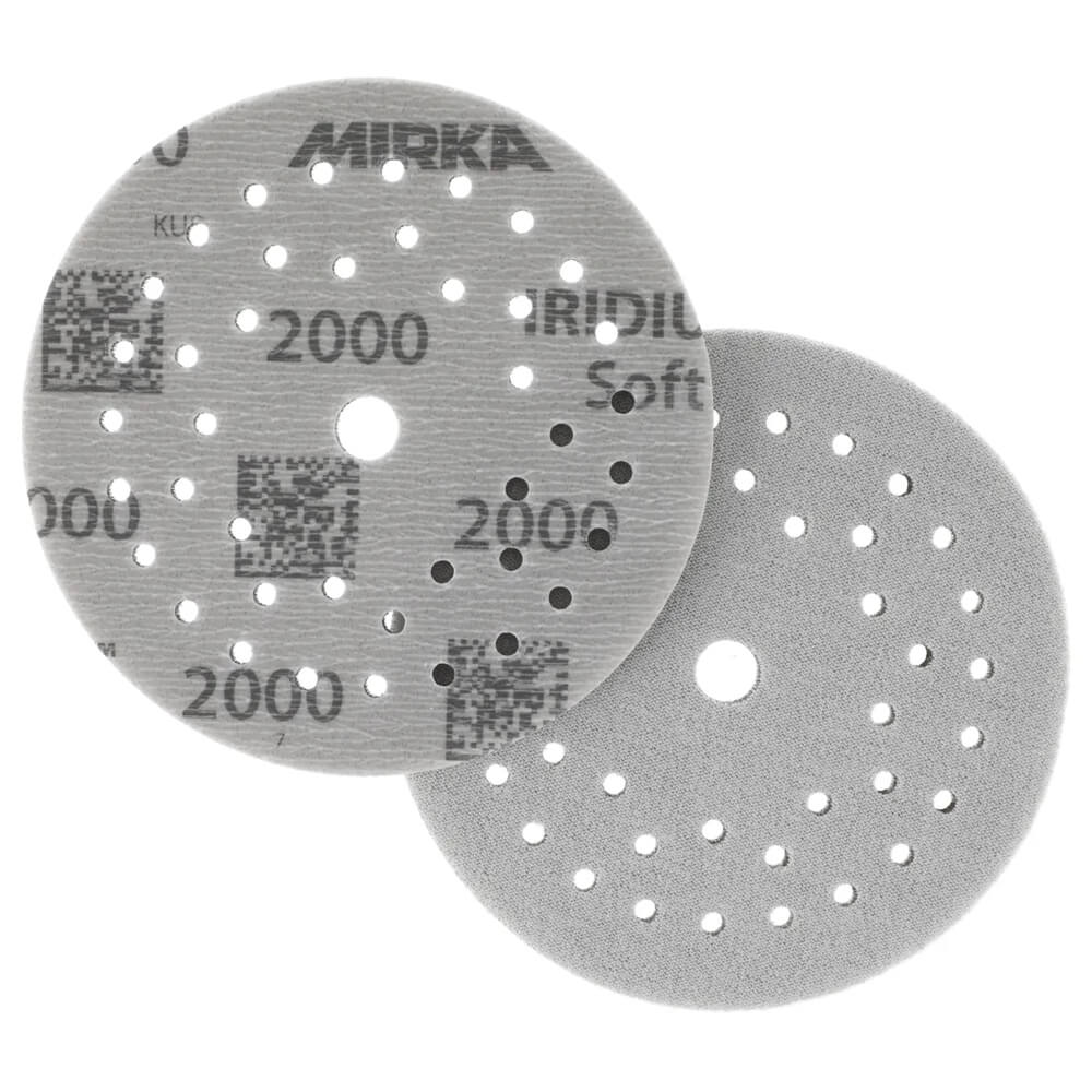 Mirka Iridium Soft Foam Abrasive 125mm Grip Multihole Iridium