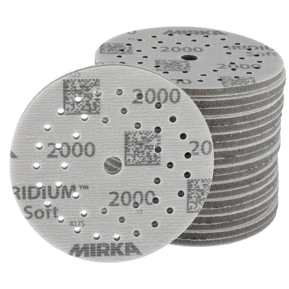 Mirka Iridium Soft Foam Abrasive 125mm Grip Multihole Iridium