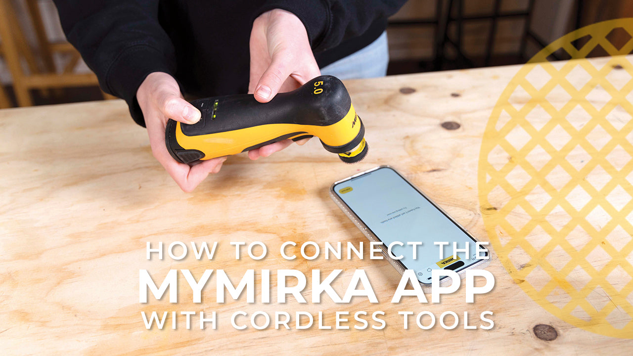 Load video: Connect the myMirka app with cordless tools