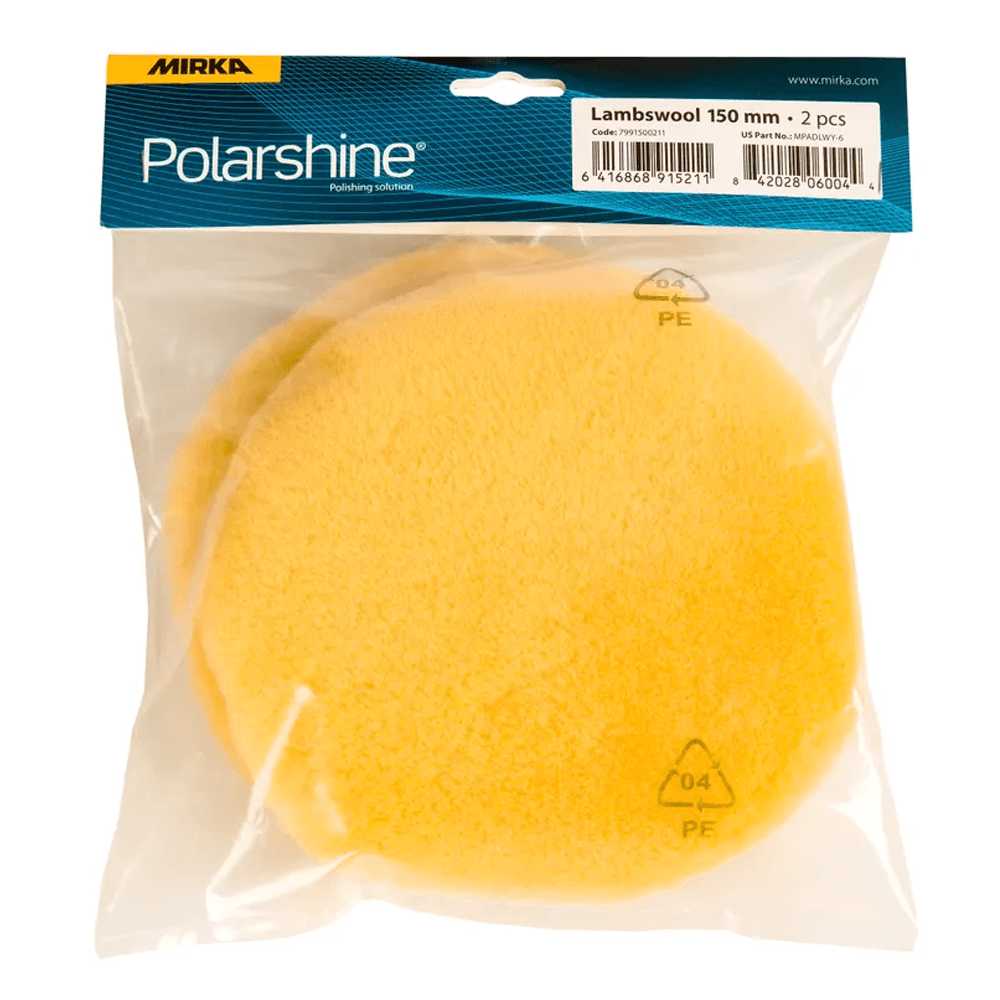 Mirka Lambswool Polishing Pro Pad - 150mm, 2/Pack Mirka