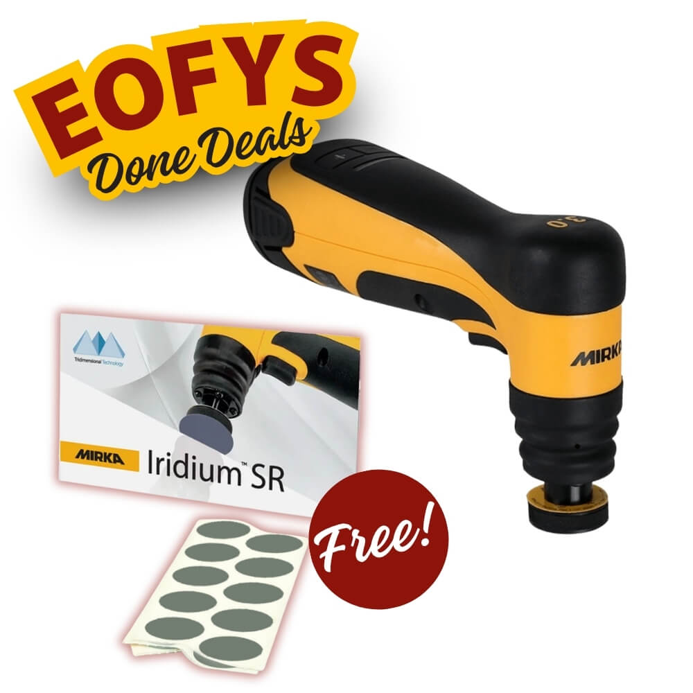 Mirka AOS-B Cordless + Iridium SR Kit Best Abrasives