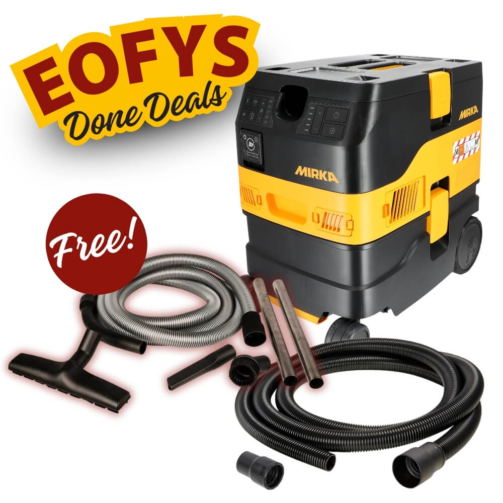 Mirka DEXOS 1217 M Dust Extractor with 4m Hose + FREE Clean Up Kit Best Abrasives