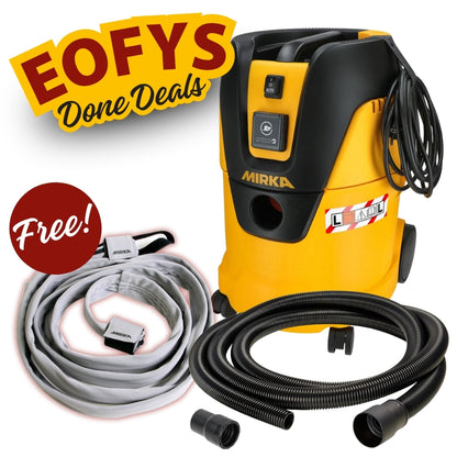 Mirka 1125 L Dust Extractor + 4m Hose &amp; Sleeve Kit Best Abrasives