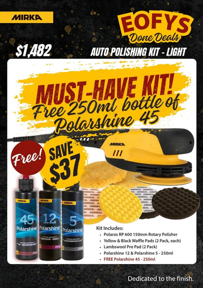 Mirka Auto Polishing Kit - Light Colours Best Abrasives