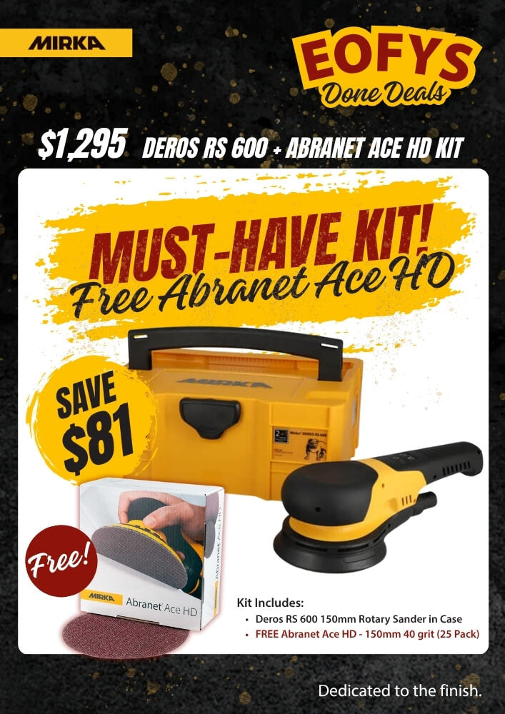 Mirka DEROS RS 600 + Abranet Ace HD Kit Best Abrasives