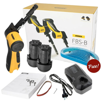 FBS Cordless File Belt Complete Kit 10x330mm with 2.5AH Batteries