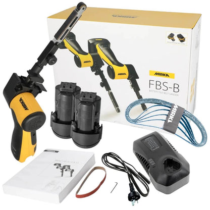 Mirka FBS Cordless File Belt Complete Kit 13x457mm with 2.5AH Batteries