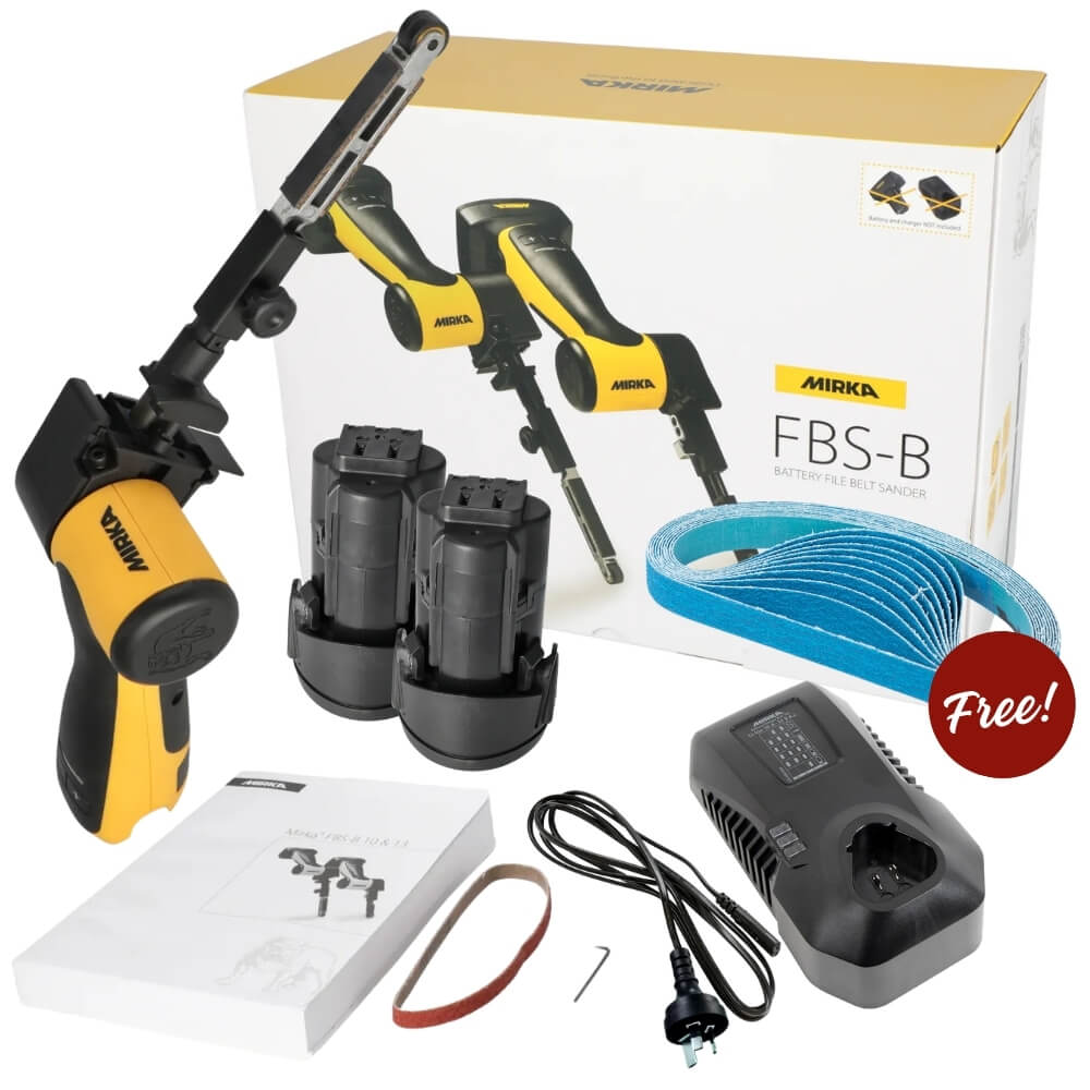 FBS Cordless File Belt Complete Kit 13x457mm with 2.5AH Batteries
