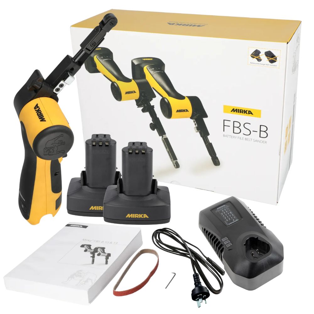FBS Cordless File Belt Complete Kit 10x330mm with 5.0AH Batteries