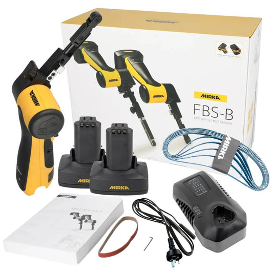 Mirka FBS Cordless File Belt Complete Kit 10x330mm with 5.0AH Batteries