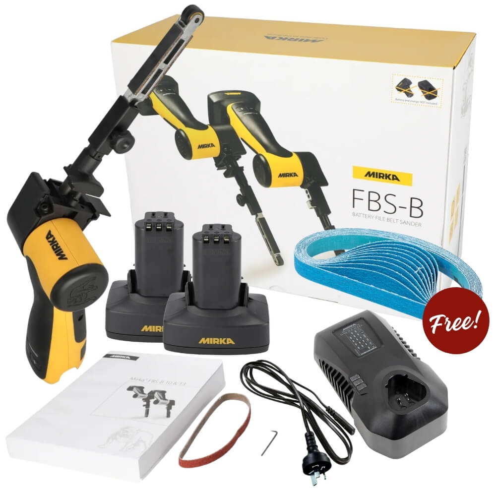 FBS Cordless File Belt Complete Kit 13x457mm with 5.0AH Batteries