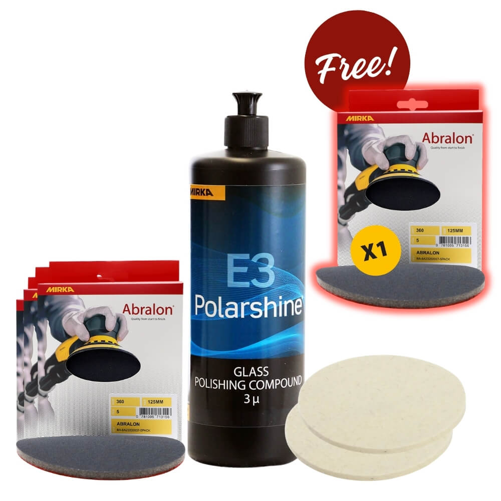Mirka Minor Scratch Glass Polishing Kit - 125mm