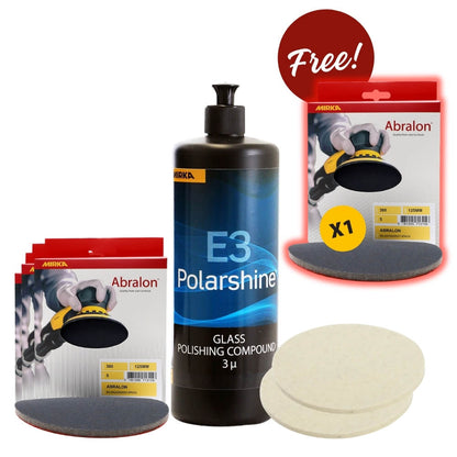 Mirka Minor Scratch Glass Polishing Kit - 125mm