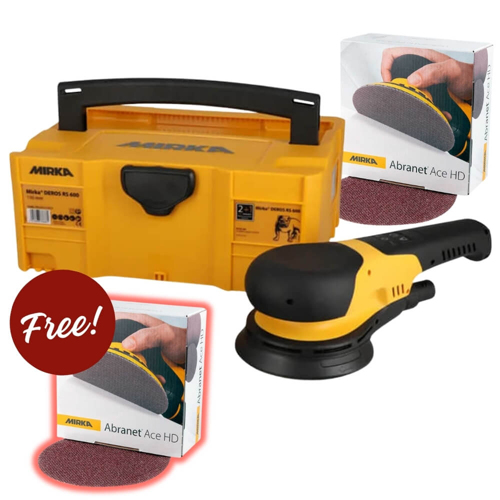 Mirka Deros RS 600 Sander + Abranet Ace HD Value Kit