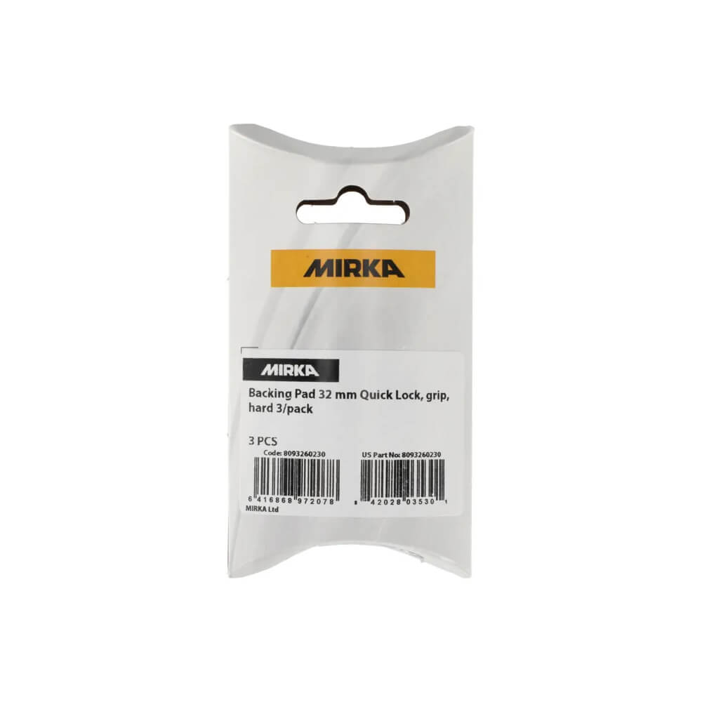 Mirka Backing Pad 32 mm Quick Lock Without Foam - 3 Pack Mirka