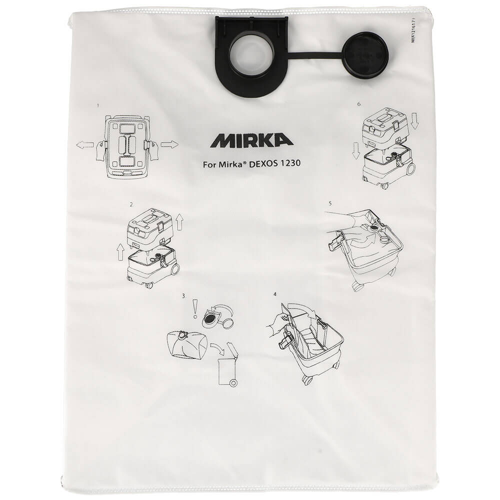Mirka Dust Bag Fleece for DEXOS 1230 5 Pack Dexos