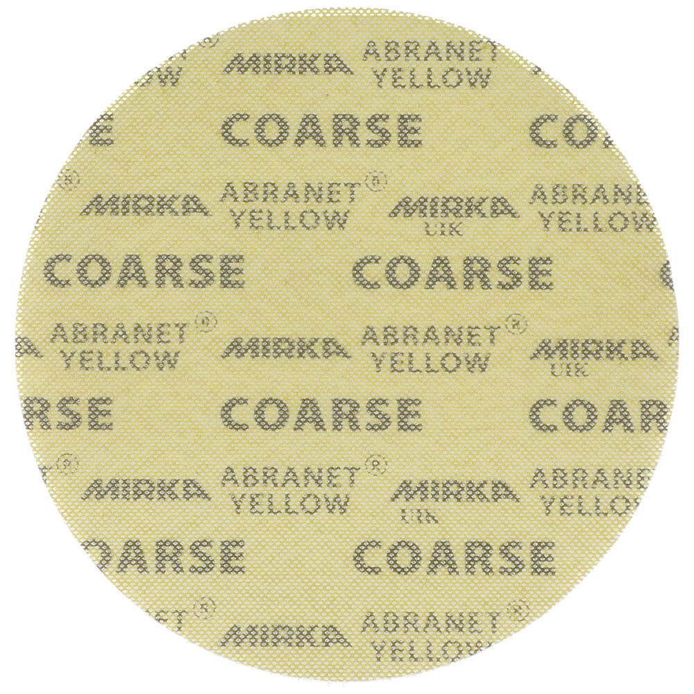 Mirka Abranet Yellow Net Abrasive 225mm Grip - 20 Pack Abranet Yellow