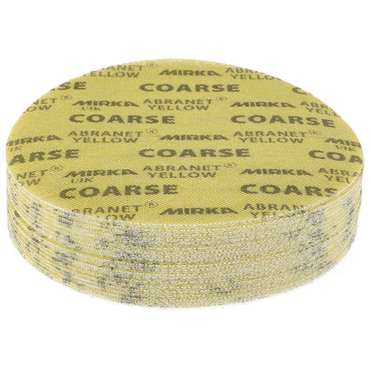 Mirka Abranet Yellow Net Abrasive 225mm Grip - 20 Pack Abranet Yellow