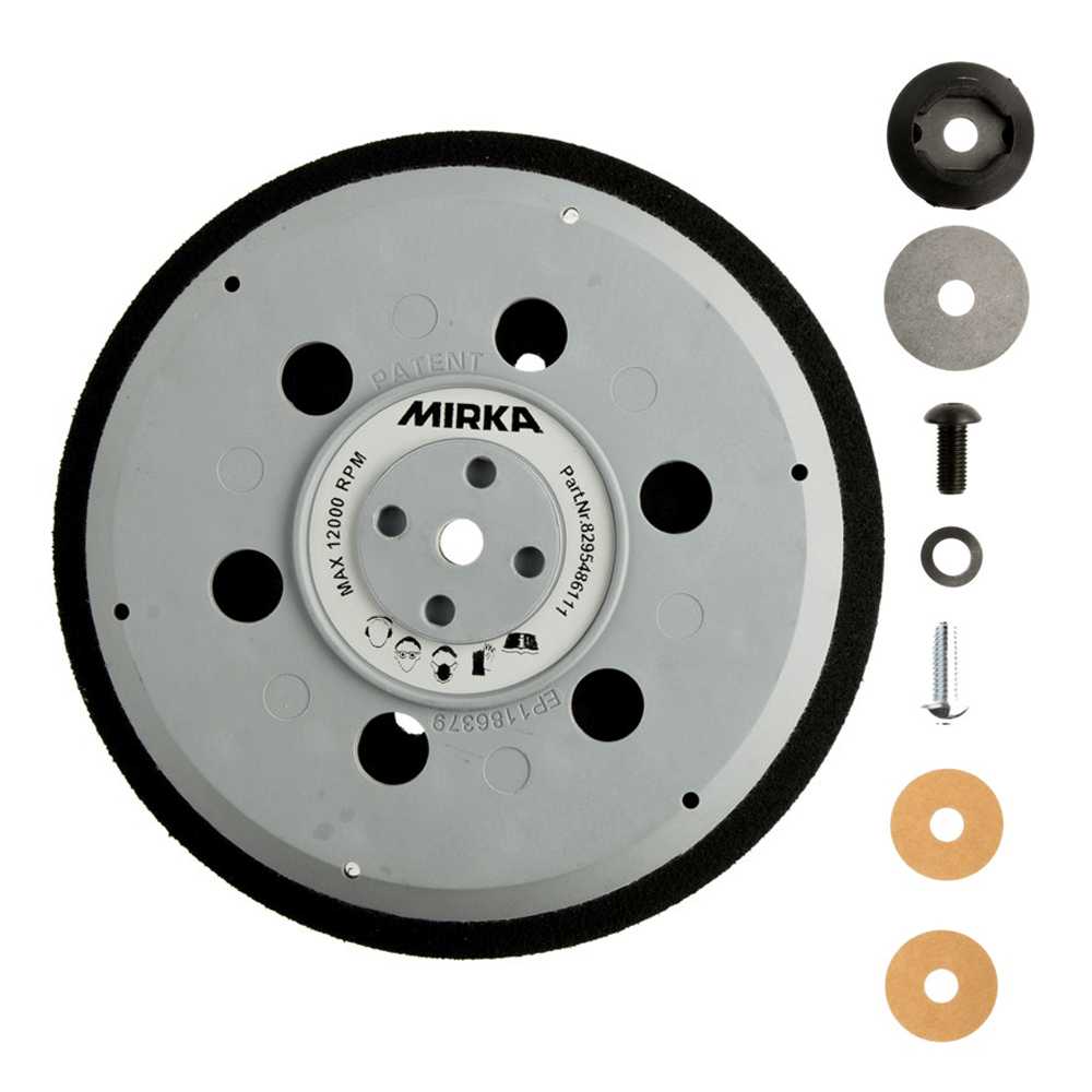 Mirka Backing Pad Uni 150mm 5/16&quot;+ M8 Grip 61H Medium NO STOCK AVAILABLE Mirka