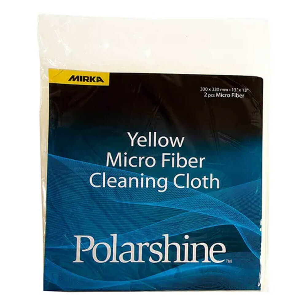 Mirka Cleaning Cloth Microfibre 330x330mm Yellow - 2 Pack Mirka