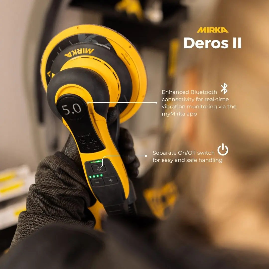 Mirka Deros II 150mm Random Orbital Sander - 5mm Orbit 650CV Deros