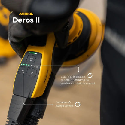 Mirka Deros II 150mm Random Orbital Sander - 5mm Orbit 650CV Deros