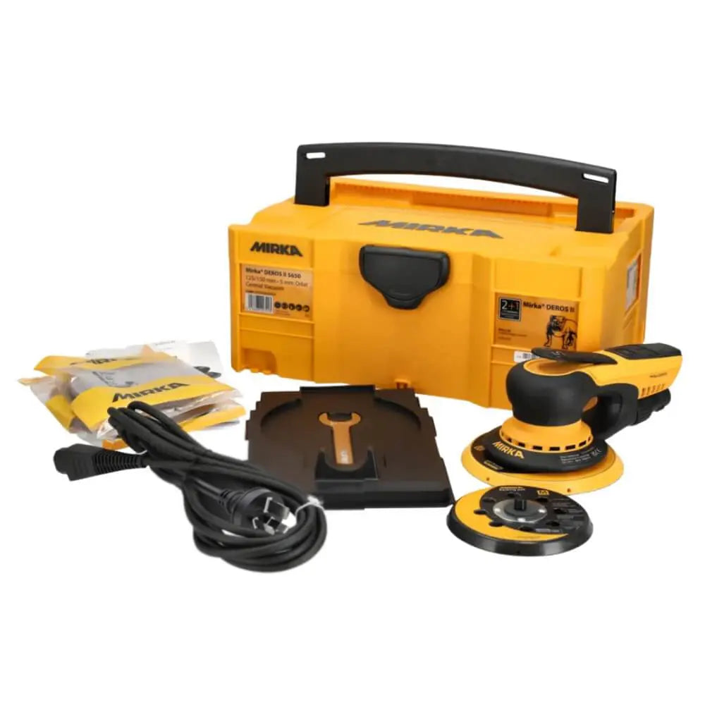 Mirka Deros II 5650CV 125/150mm Sander, Orbit 5.0mm Case AN Deros