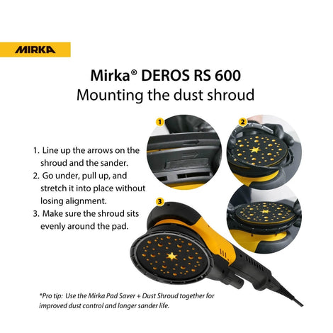 Mirka Deros RS 600 150mm Rotary Sander in Case AN Deros