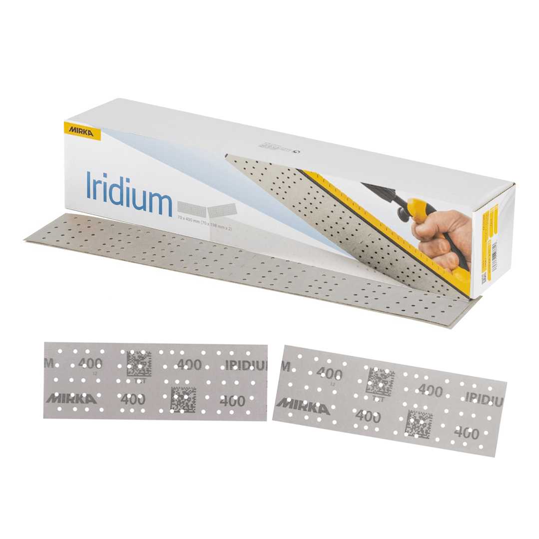 Mirka Iridium 70x400mm Perforated Sheets - 100/Pack Iridium