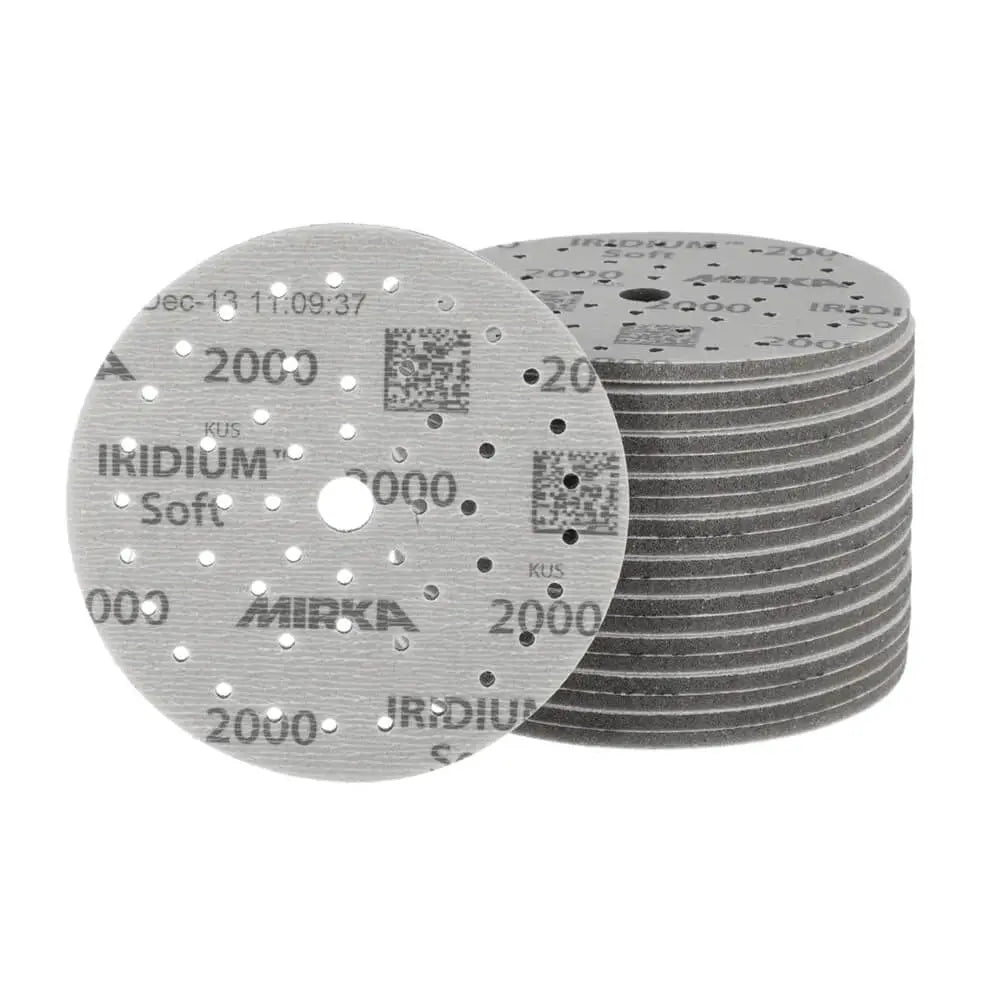 Mirka Iridium Soft Foam Abrasive 150mm Grip Multihole Iridium