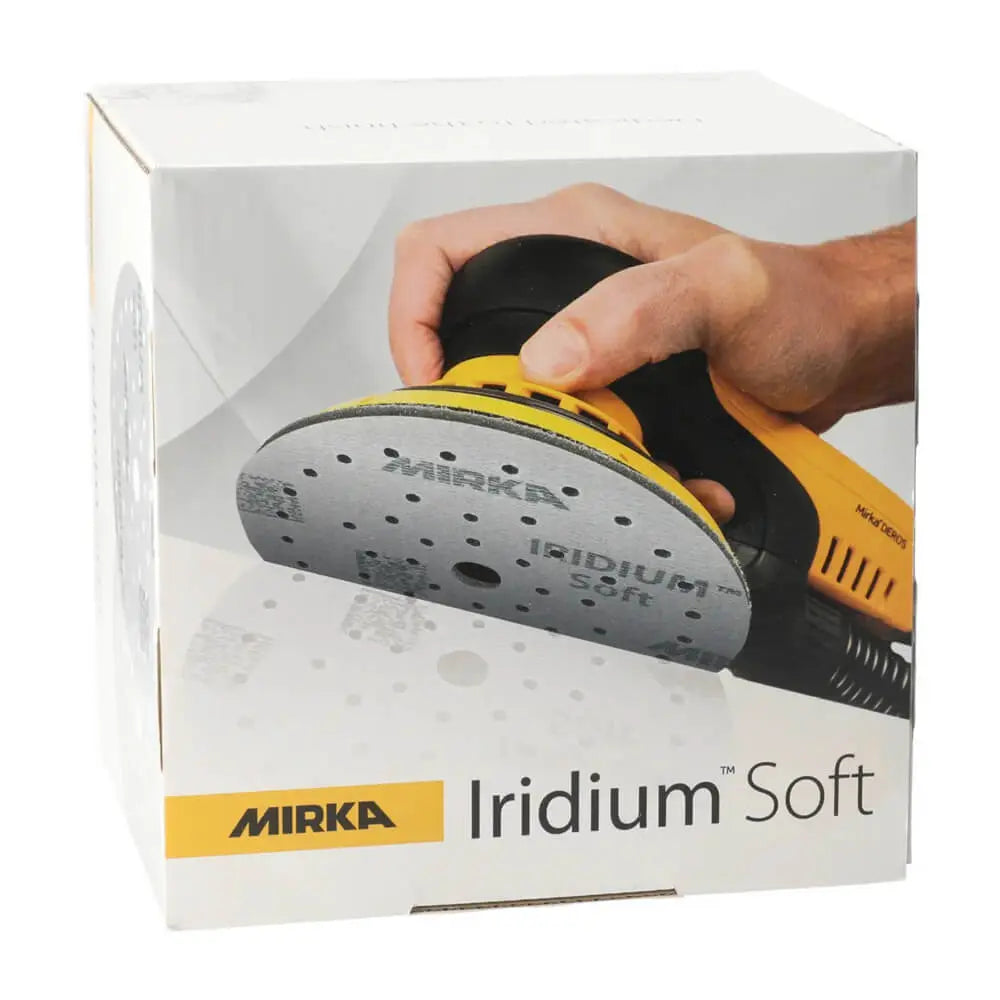 Mirka Iridium Soft Foam Abrasive 150mm Grip Multihole Iridium