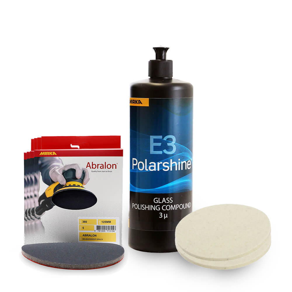 Mirka Minor Scratch Glass Polishing Kit - 125mm Best Abrasives