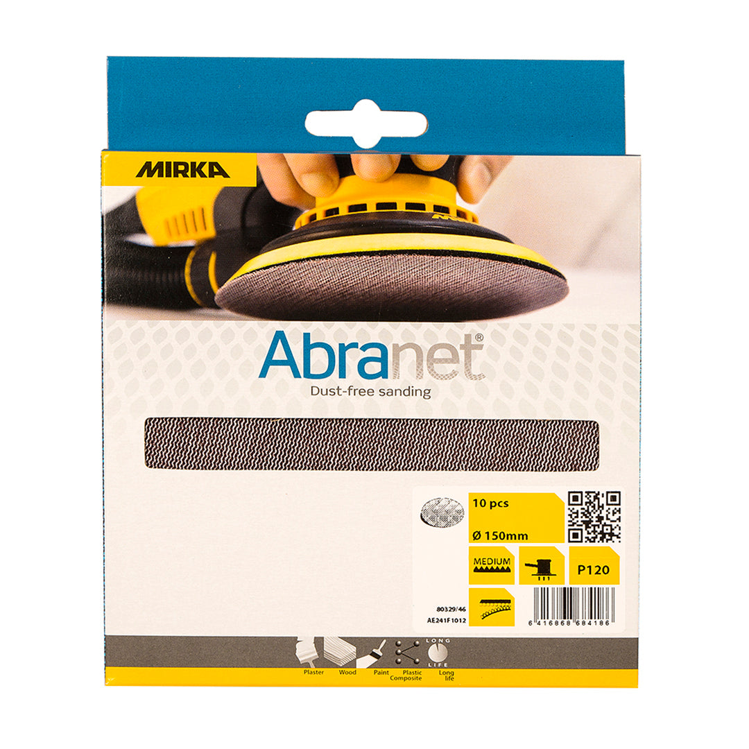 Mirka Abranet Sanding Discs 150mm Grip - 10 Pack Abranet