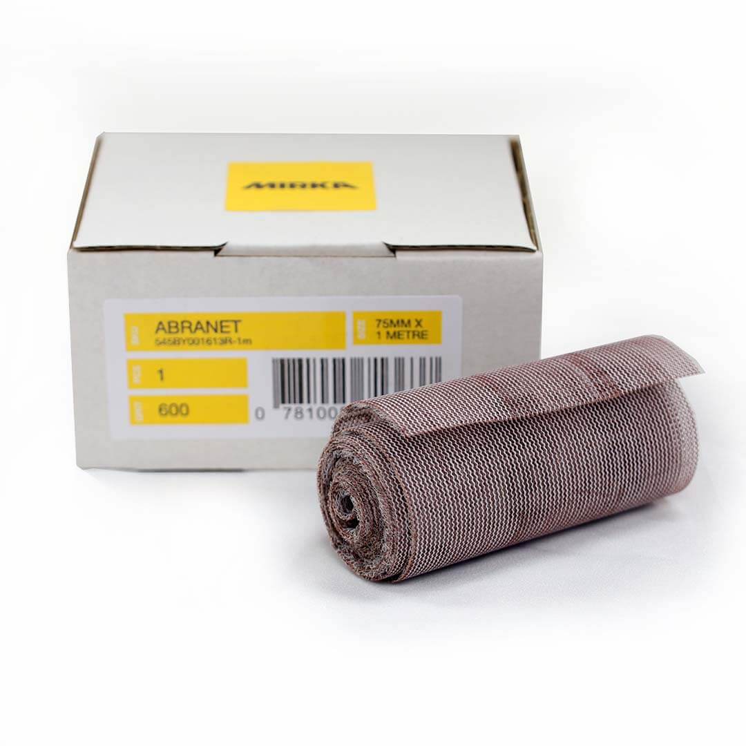 Mirka Abranet netschuurrol 115 mm x 2,5 m klittenband/korrel P80 / 1 rol/voor het schuren van hout, plamuur, lak, kunststof / AE555F0180
