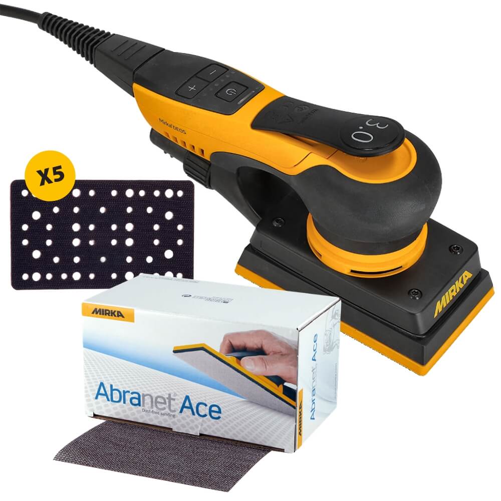 Mirka DEOS II 353CV + Abranet Ace Kit Best Abrasives