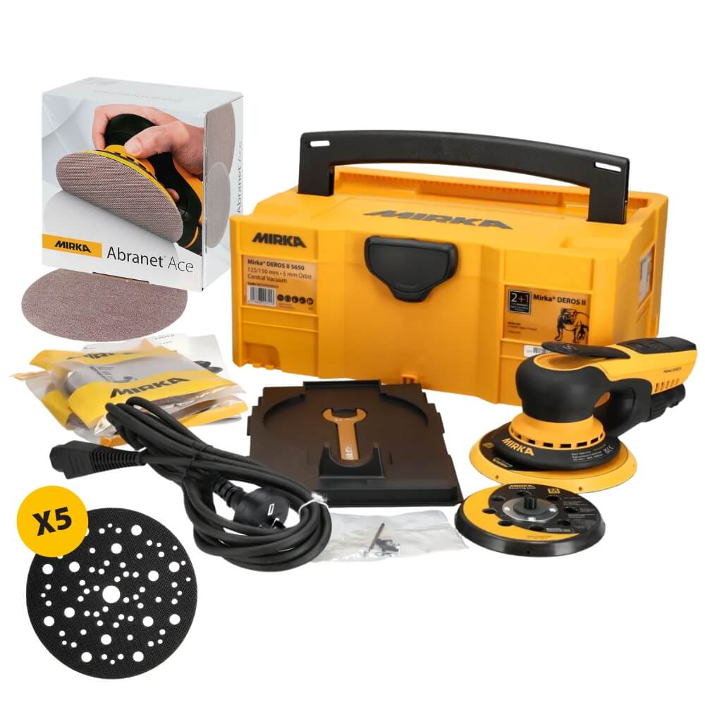 Mirka DEROS II 5650CV + Abranet Ace Kit Best Abrasives