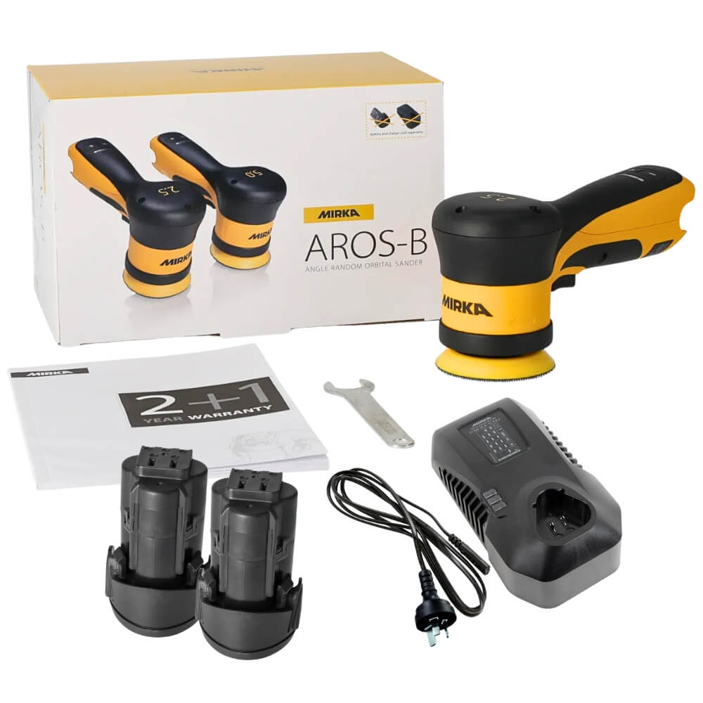 Mirka AROS-B 77mm Cordless Sander Complete Kit 2.5mm
