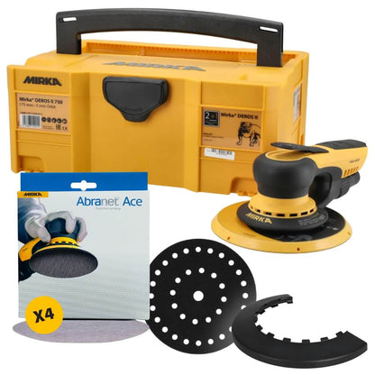 Mirka DEROS II 750CV + FREE Abranet Ace Kit Best Abrasives